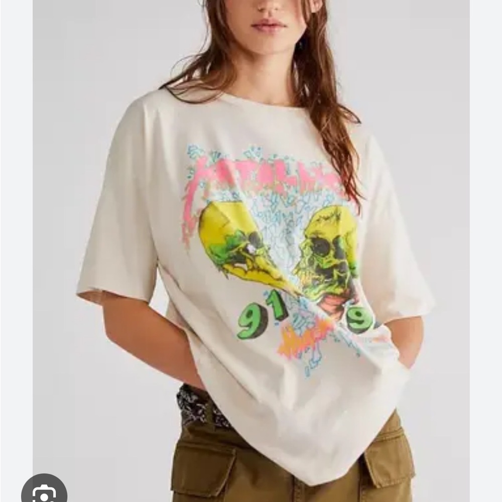 Free People Daydreamer Metallica Tee, size XS